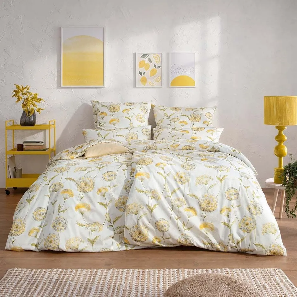 estella-lumina-mako-satin-bettw-sche-135x200-gelb-beige-pusteblume-7959-710 image 1
