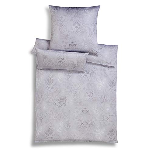estella-svizzera-satin-bettw-sche-155x200-silber-gratis-kissenbezug image 3