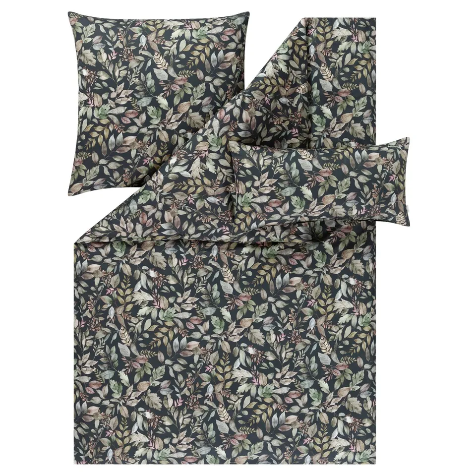 estella-mako-satin-bettw-sche-nadja-3-teilig-155x220-cm-anthrazit-bl-tter-gr-n image 1