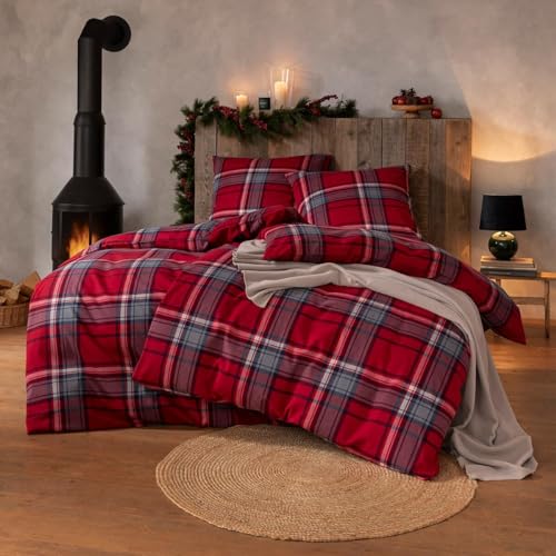 estella-hannes-kuschelflanell-bettw-sche-140x200-70x90-cm-rot-100-baumwolle image 7