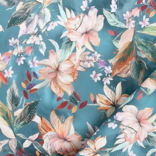 estella-estera-mako-satin-bettw-sche-155x220-blautanne-bl-ten-lilien-7960-581 image 8