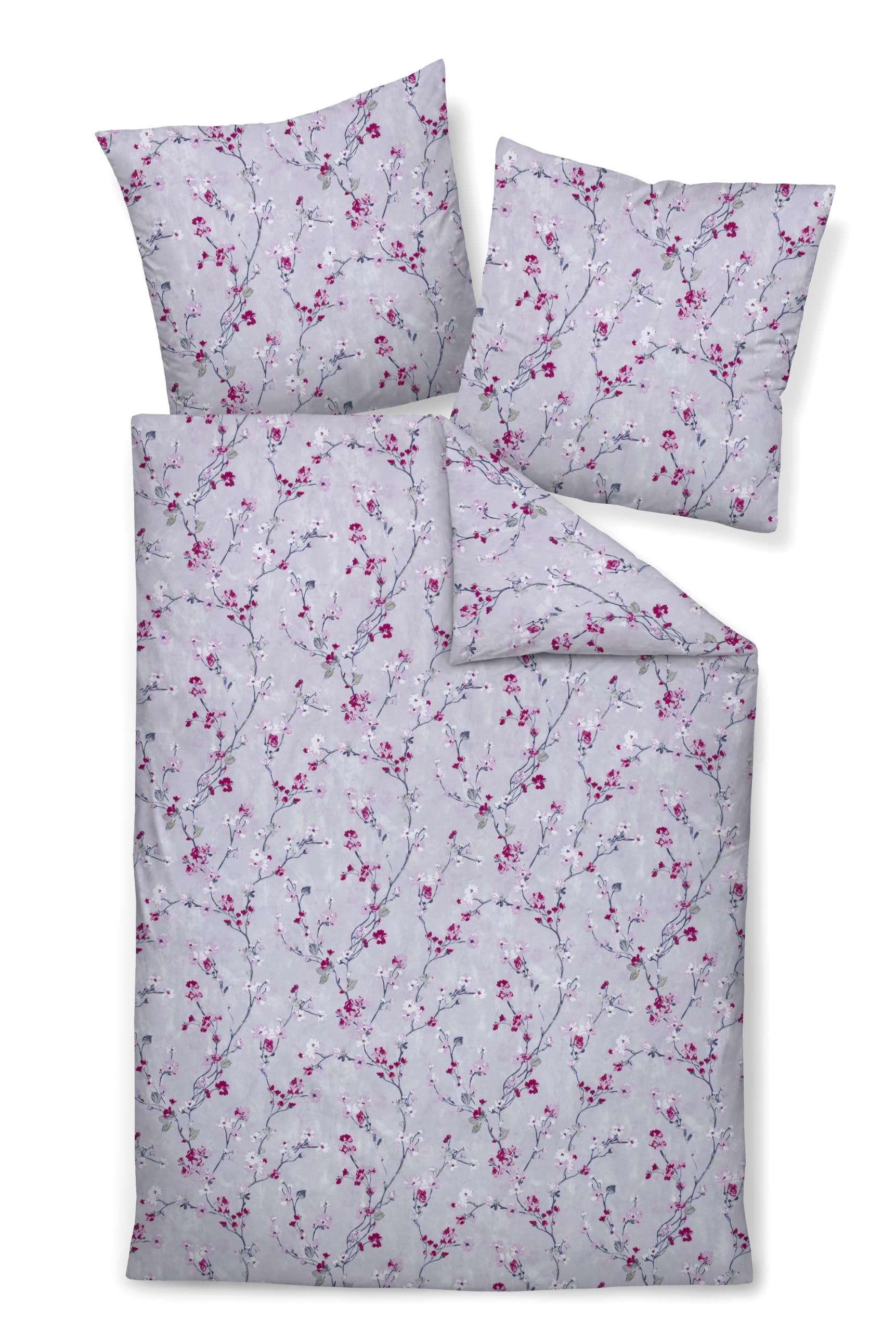 janine-cortina-bettw-sche-155x220-80x80-cm-soft-cotton-100-baumwolle-floral-rosa image 2