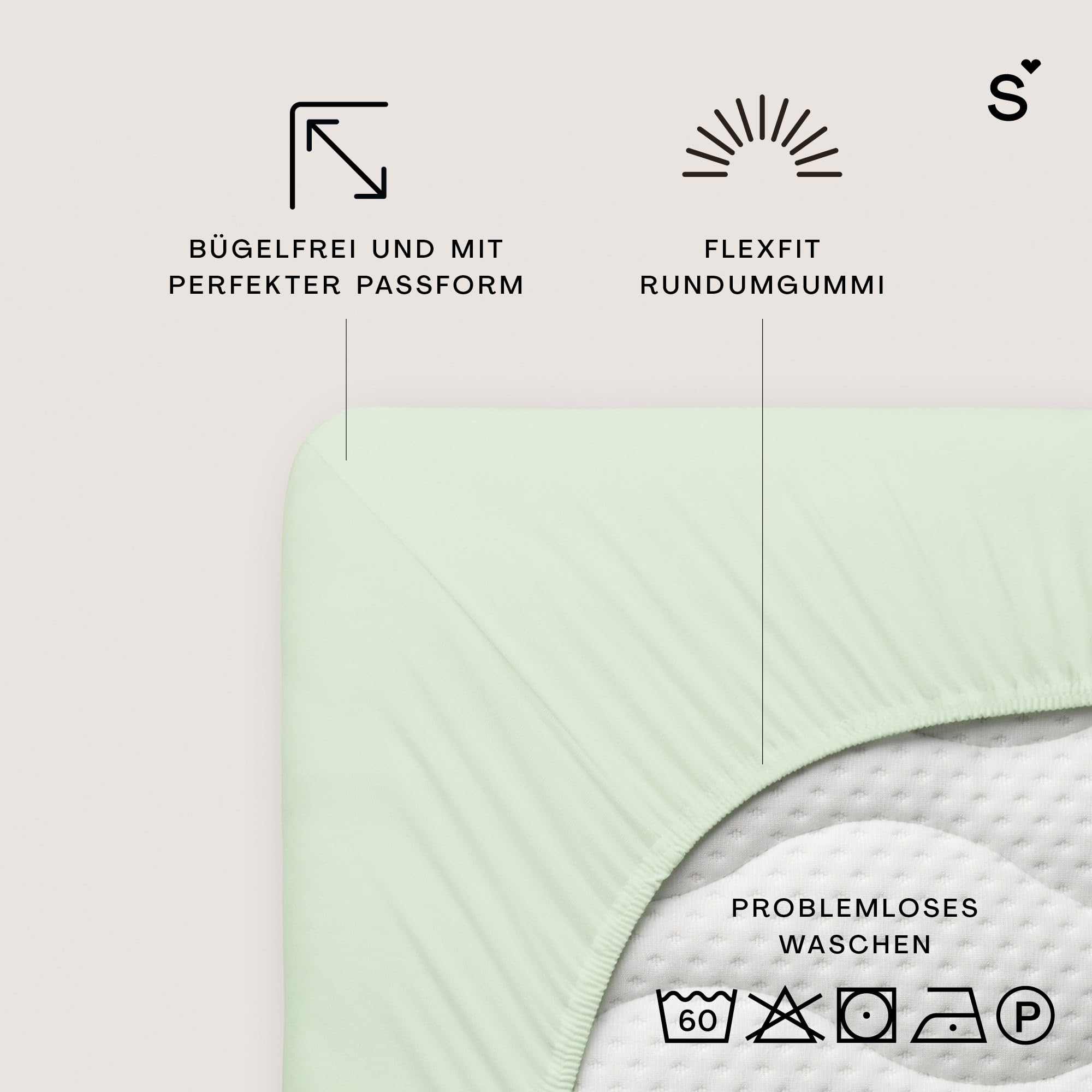 schlafgut-basic-cotton-spannbettlaken-90x200-cm-100-baumwolle-green-light image 4