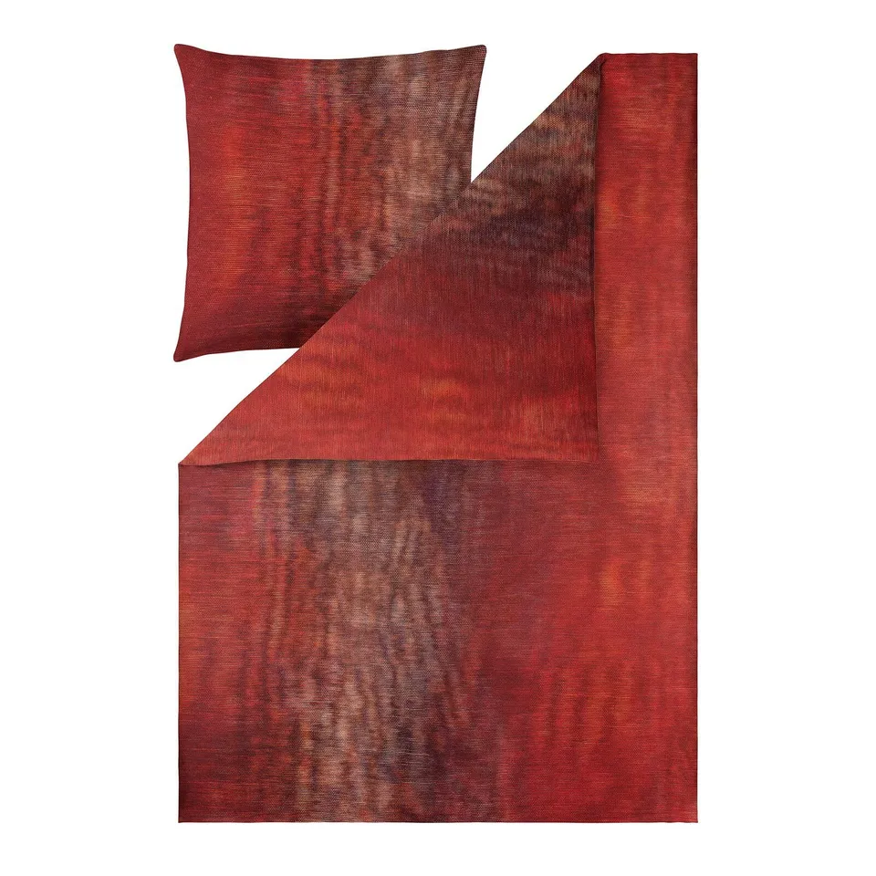estella-arno-bettw-sche-135x200-cm-80x80-cm-bordeaux-farbverlauf-mako-jersey image 1