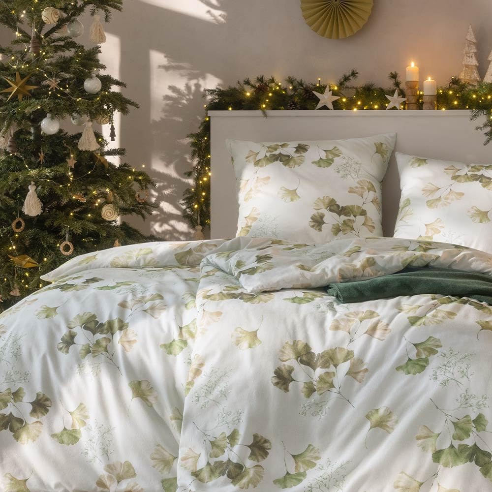 estella-bettw-sche-biloba-oliv-140x200-70x90-cm-kuschelflanell image 5