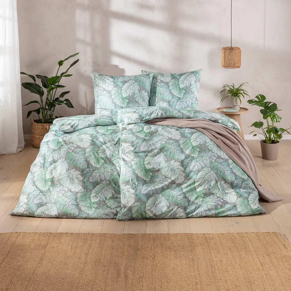 estella-rabea-tropenblatt-interlock-jersey-bettw-sche-135x200-80x80-cm-baumwolle image 1