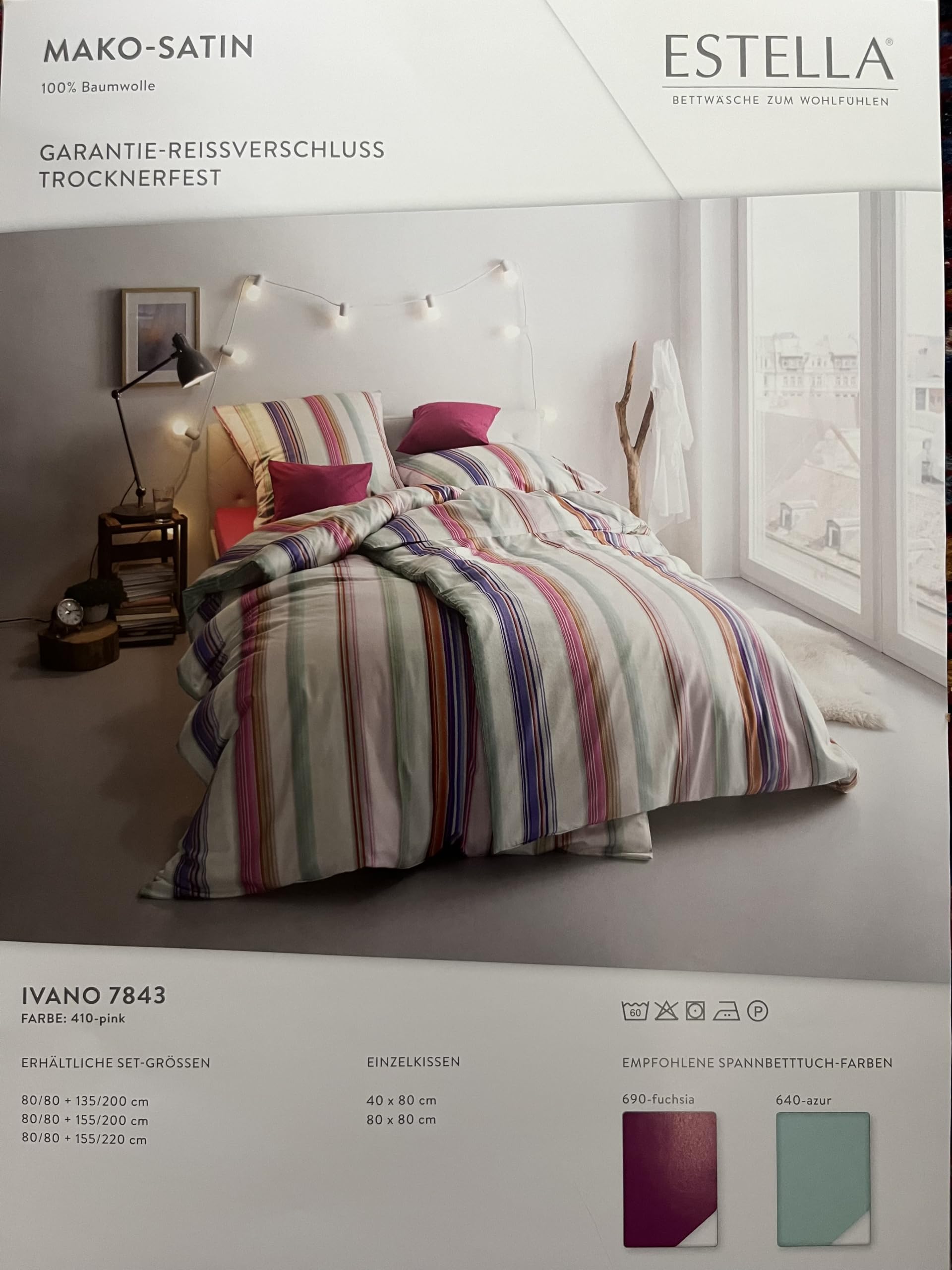 estella-ivano-mako-satin-bettw-sche-pink-135x200-80x80-cm image 1