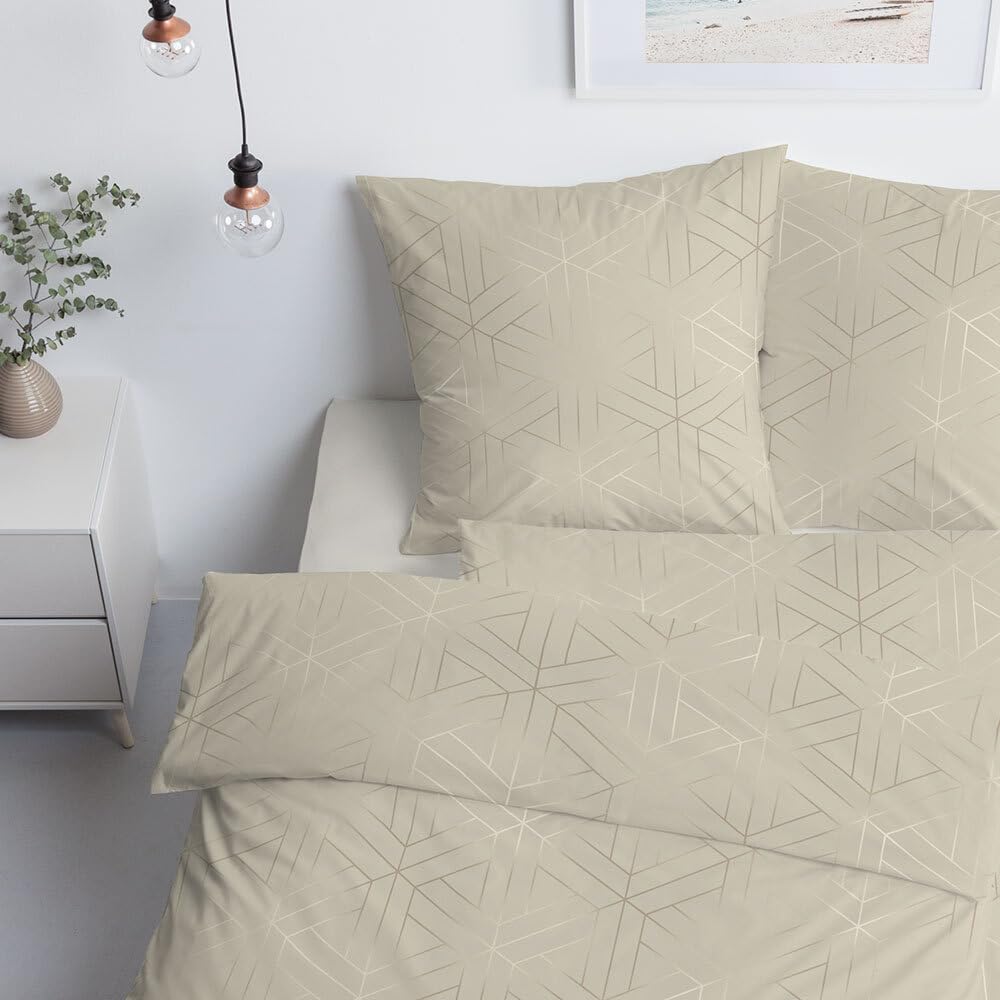 estella-mako-satin-bettw-sche-135x200-luan-ecrue-uni-waben-rauten-7919-220 image 5