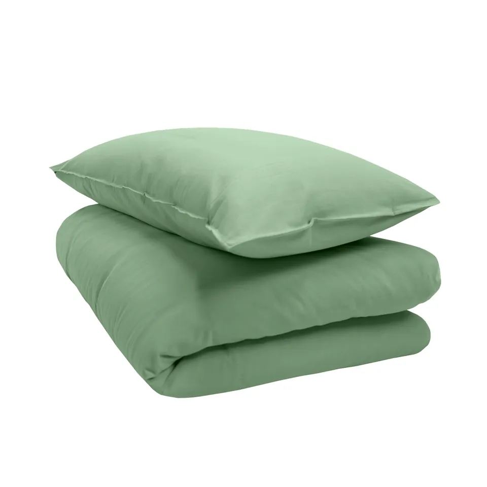 schlafgut-knitted-jersey-bettw-sche-set-135x200-cm-40x80-cm-green-mid image 1