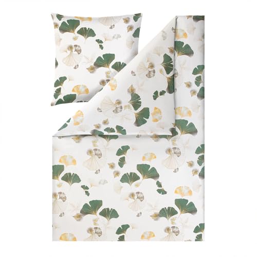 estella-gisele-bettw-sche-140x200-70x90-cm-gr-n-ginkgo-mako-satin-100-baumwolle image 6