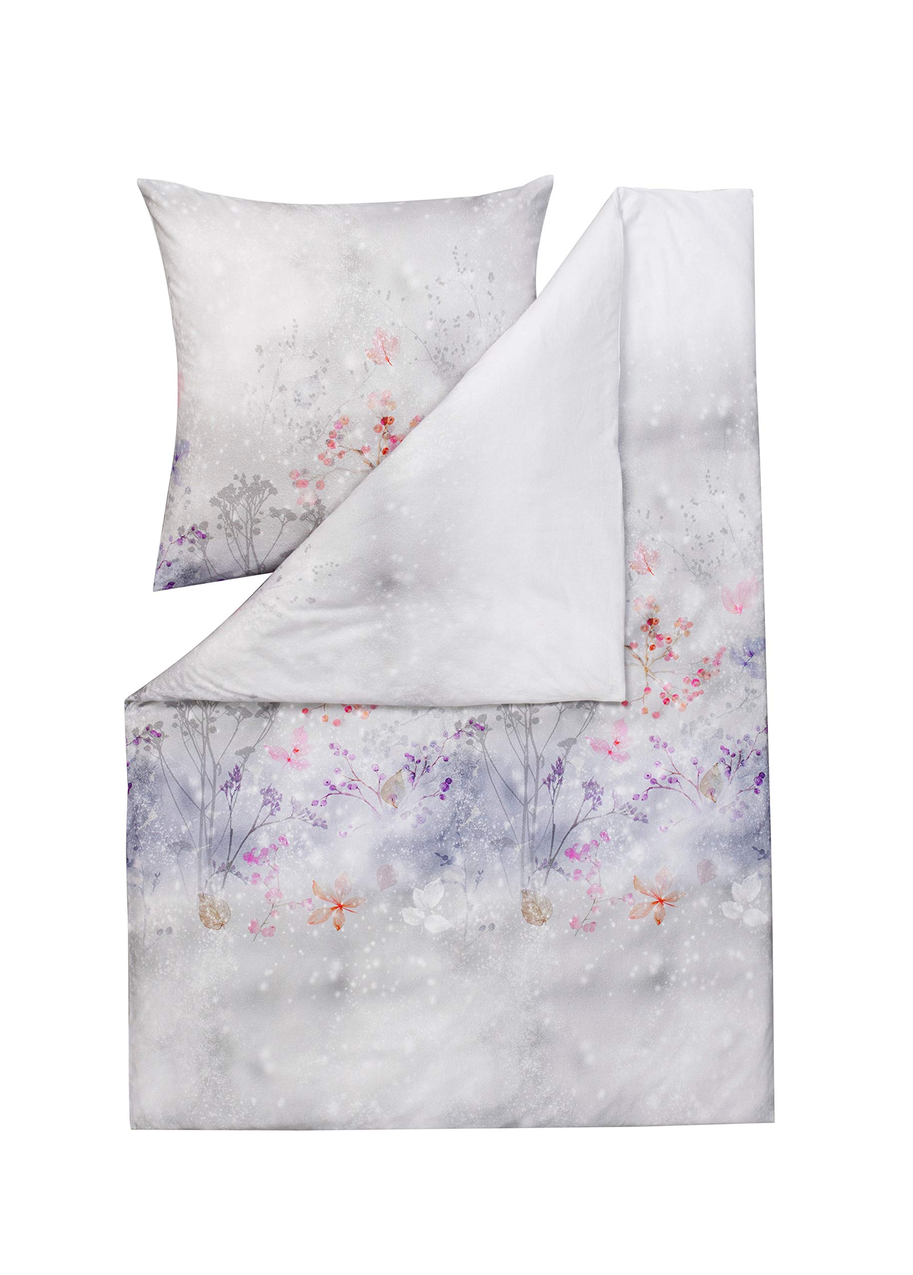 estella-kuschelflanell-bettw-sche-stella-silber-135x200-80x80 image 1