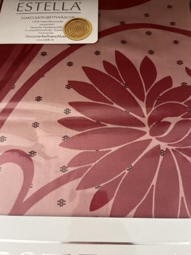 estella-mako-satin-bettw-sche-135x200-cm-80x80-cm-rot-blumenmuster image 7
