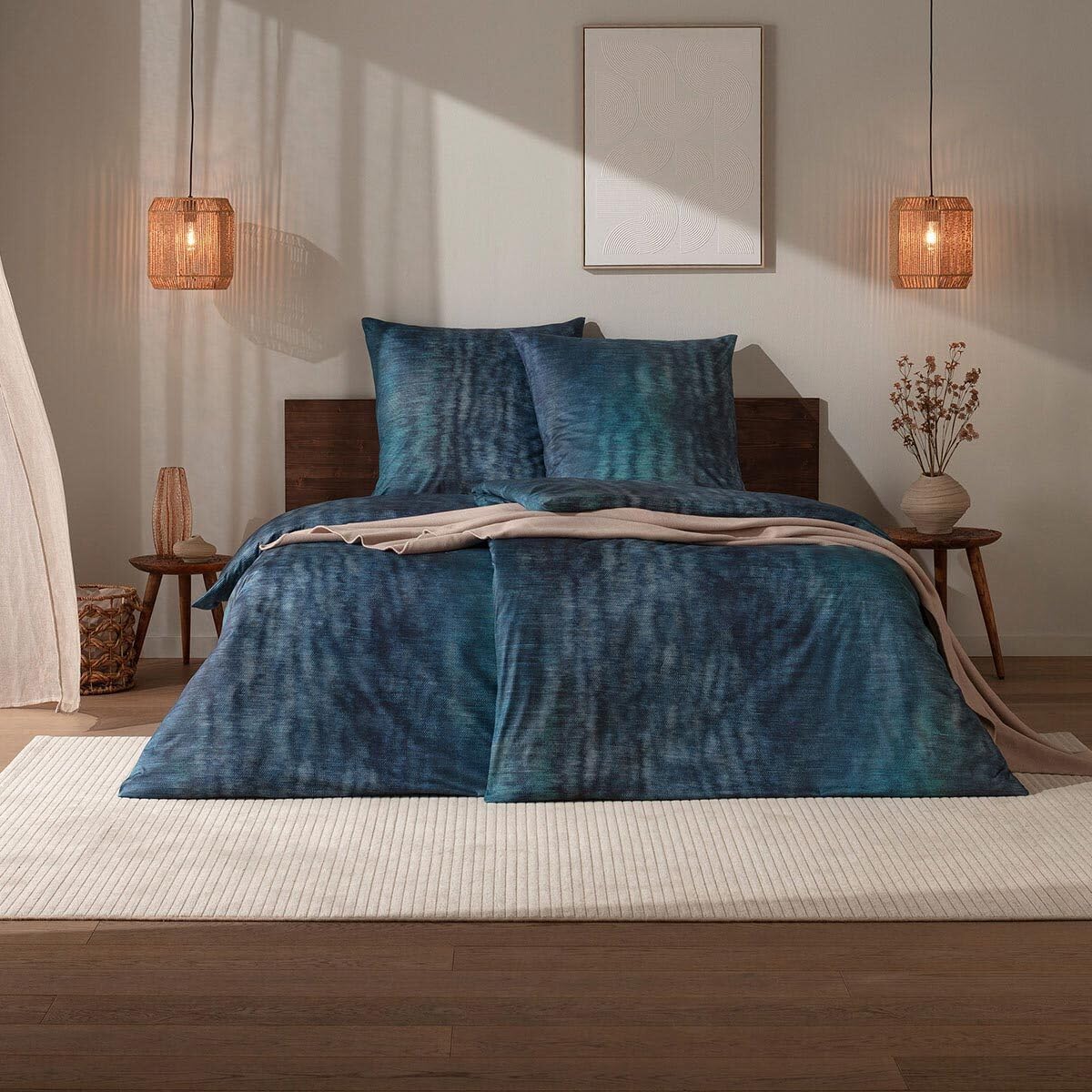 estella-arno-bettw-sche-135x200-cm-80x80-cm-bordeaux-farbverlauf-mako-jersey image 2