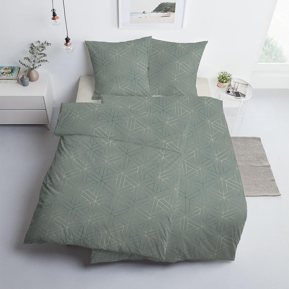 estella-mako-satin-bettw-sche-135x200-luan-mint-uni-waben-rauten-7919-520 image 1