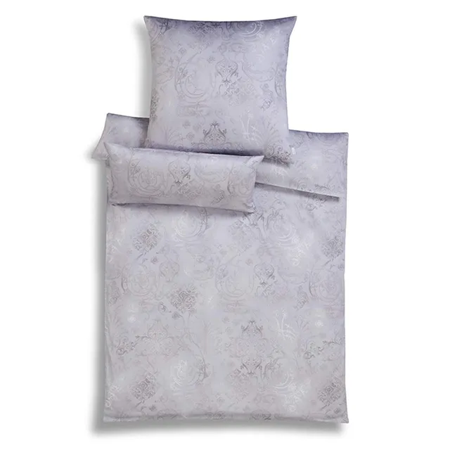estella-svizzera-satin-bettw-sche-155x200-silber-gratis-kissenbezug image 1