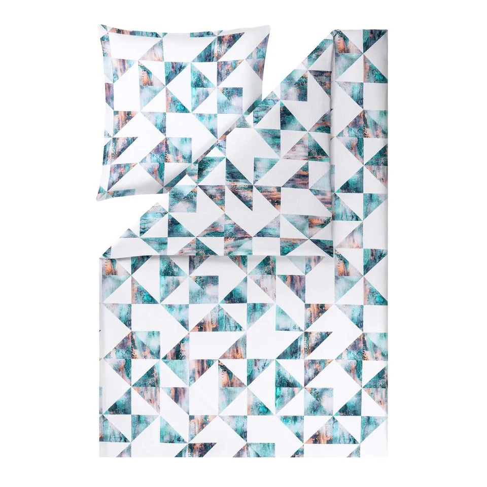 estella-bettw-sche-charlie-azur-140x200-cm-70x90-cm-seersucker-100-baumwolle image 1