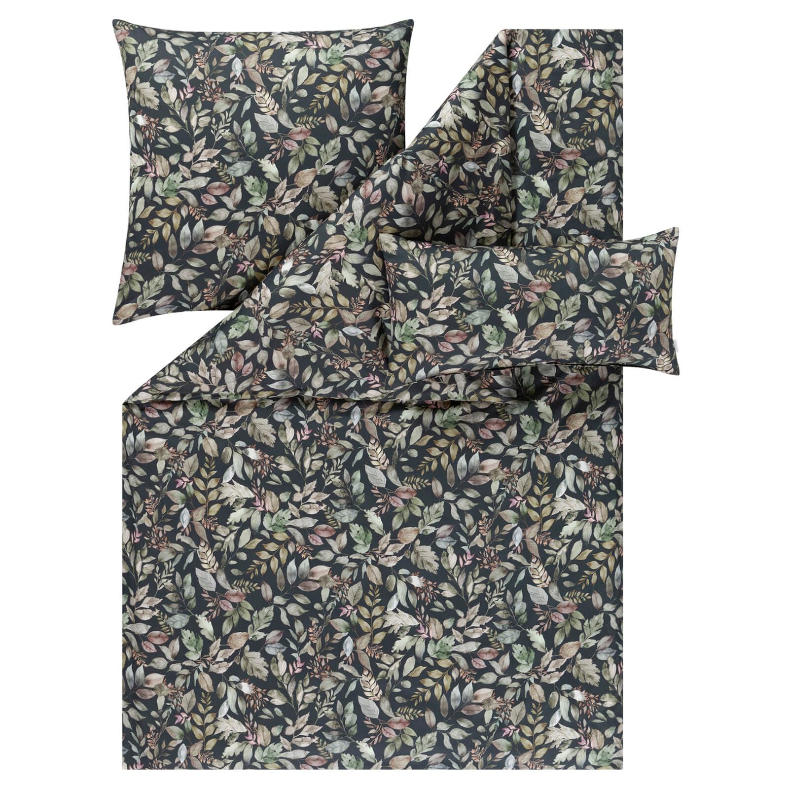 estella-mako-satin-bettw-sche-nadja-3-teilig-155x220-cm-anthrazit-bl-tter-gr-n image 1