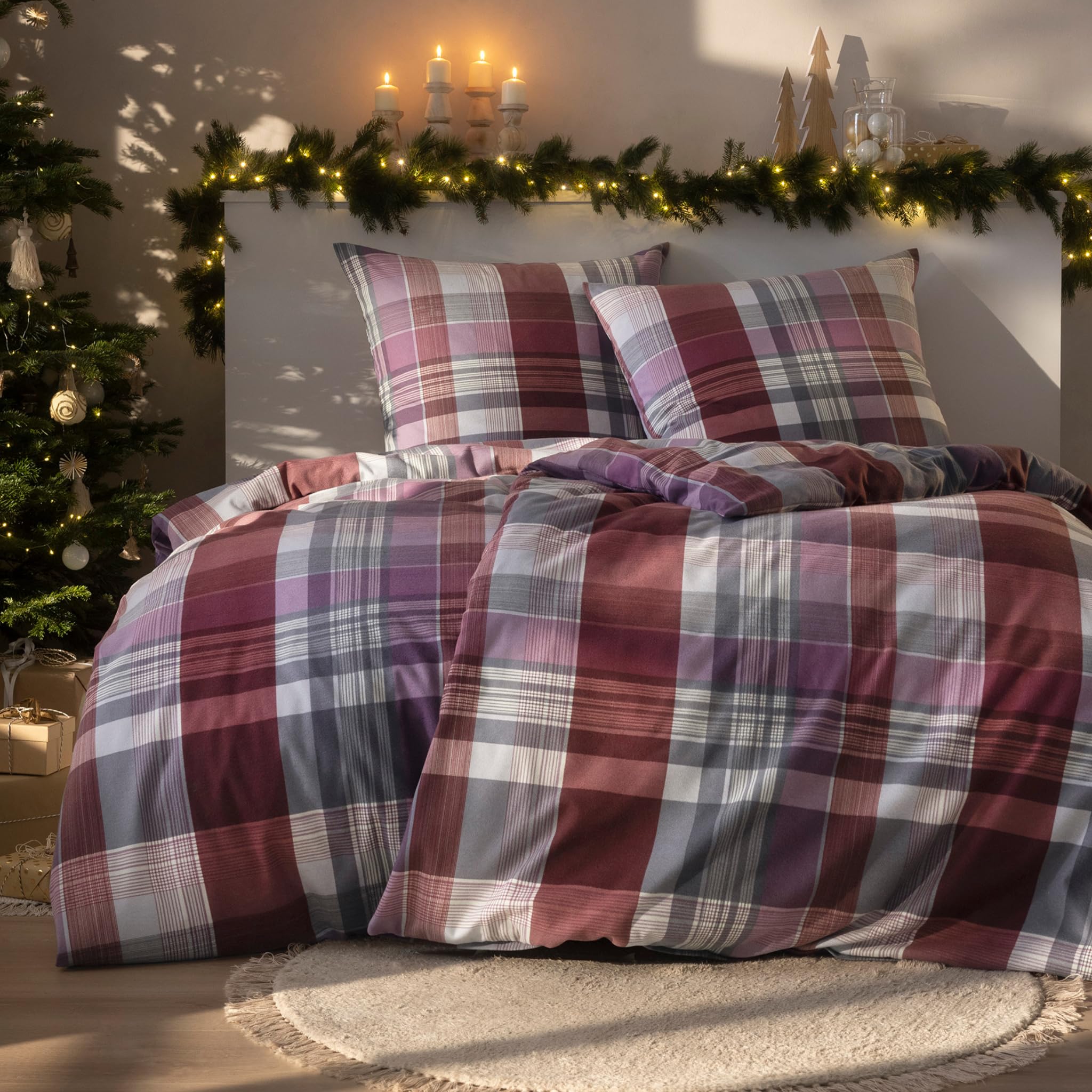 estella-flausch-bettw-sche-set-135x200-cm-80x80-cm-design-02-kuschelflanell image 5