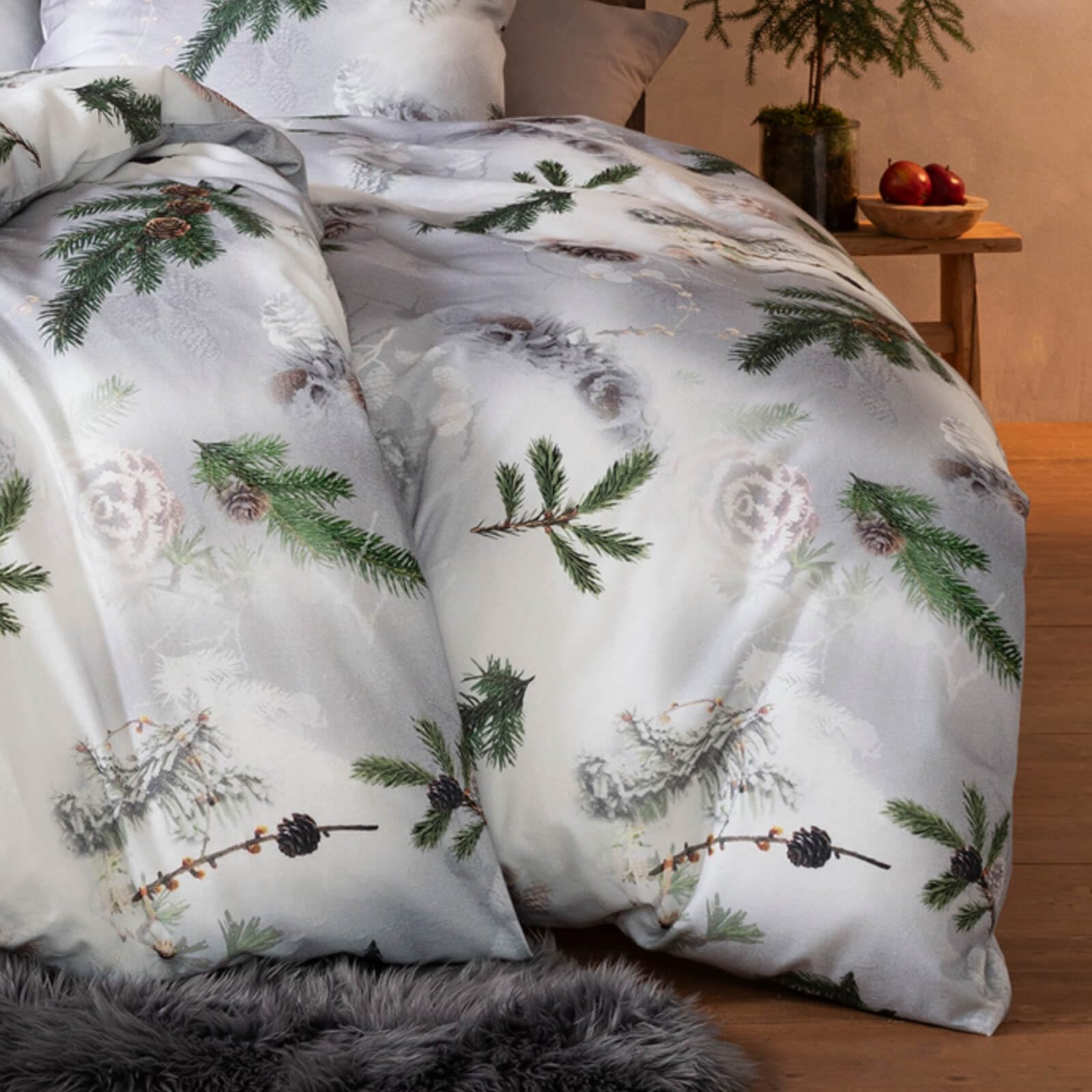 estella-kuschelflanell-bettw-sche-pine-twigs-4455-820-silber-155x220-cm image 7