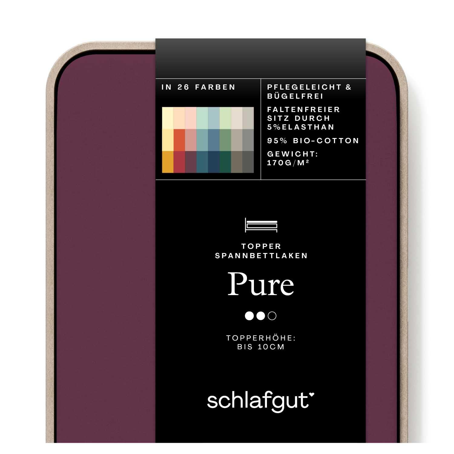 schlafgut-pure-topper-spannbettlaken-140x200-cm-bio-baumwolle-purple-deep image 1