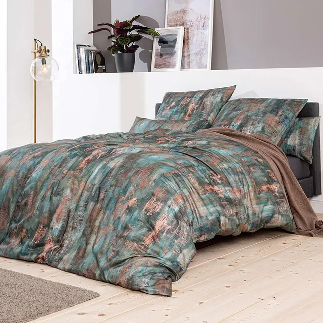 estella-satin-de-luxe-bettw-sche-juliano-petrol-155x220-cm-80x80-cm-40x80-cm image 1