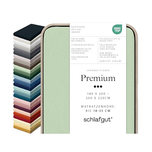 schlafgut-premium-spannbettlaken-180x200-cm-bio-baumwolle-green-light image 7