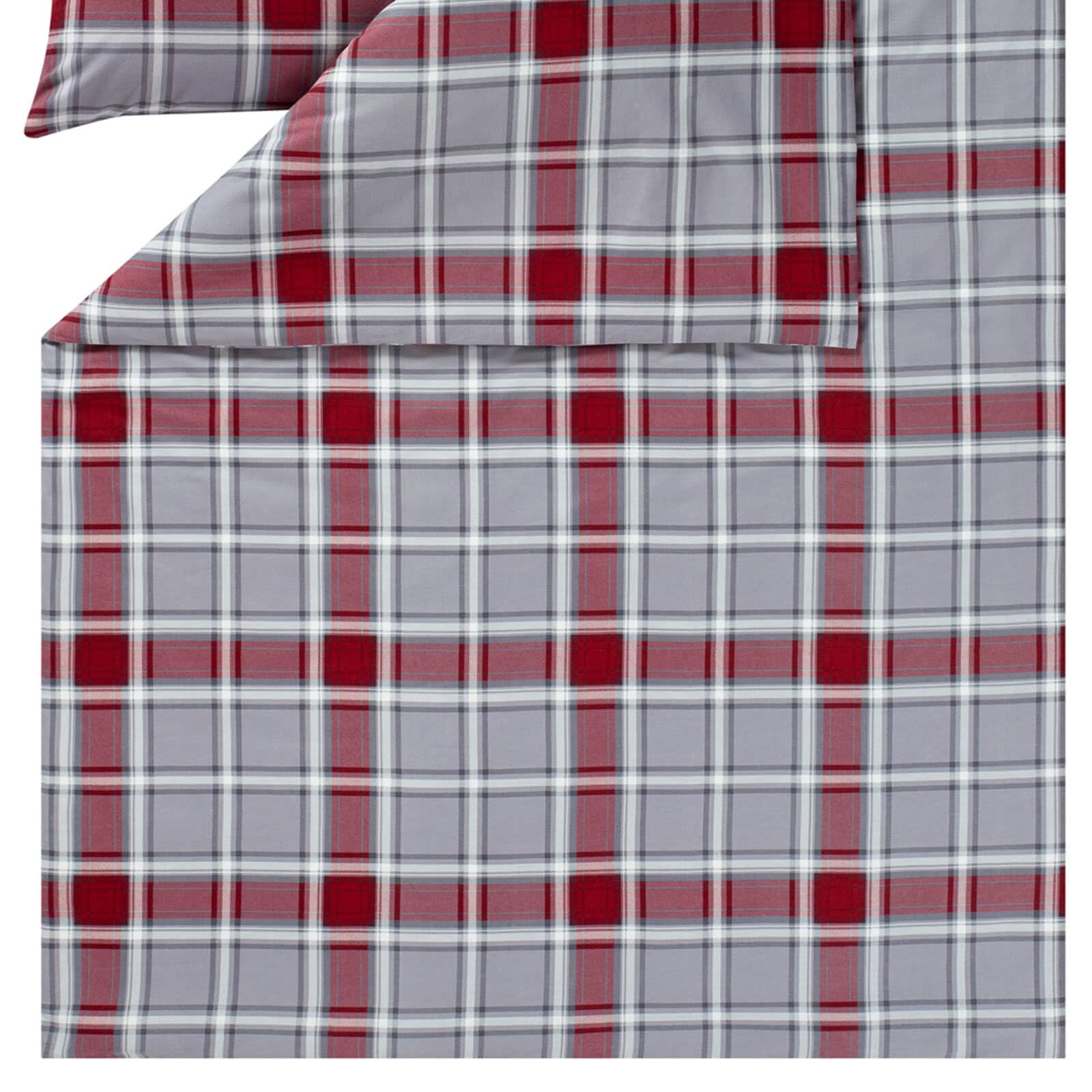 estella-quirin-kuschelflanell-bettw-sche-grau-rot-karo-155x220-cm-80x80-cm image 3