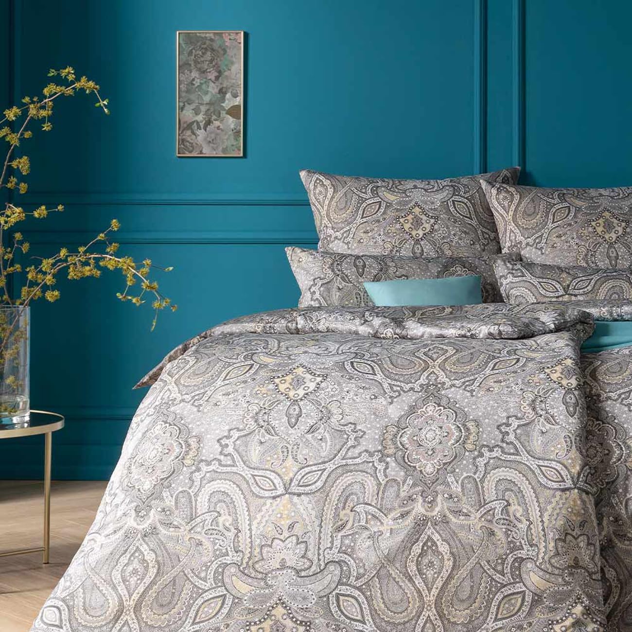 estella-fernanda-mako-satin-bettw-sche-silber-135x200-cm-80x80-cm-100-baumwolle image 3