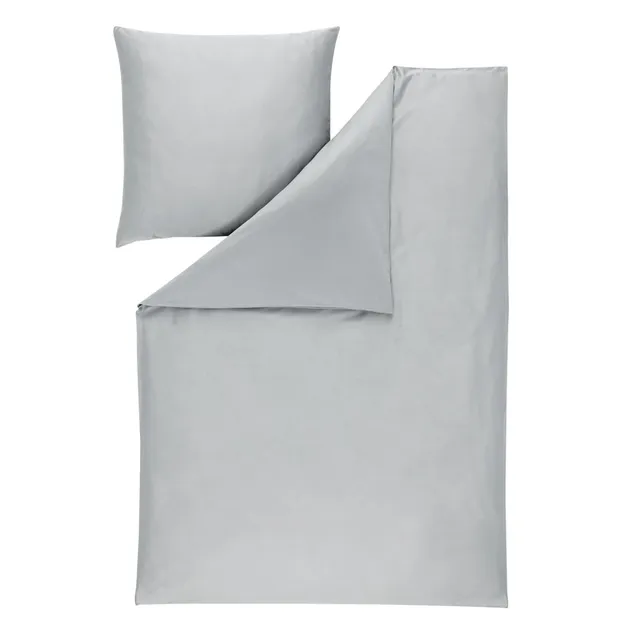 estella-uni-satin-bettw-sche-platin-mako-baumwolle image 1