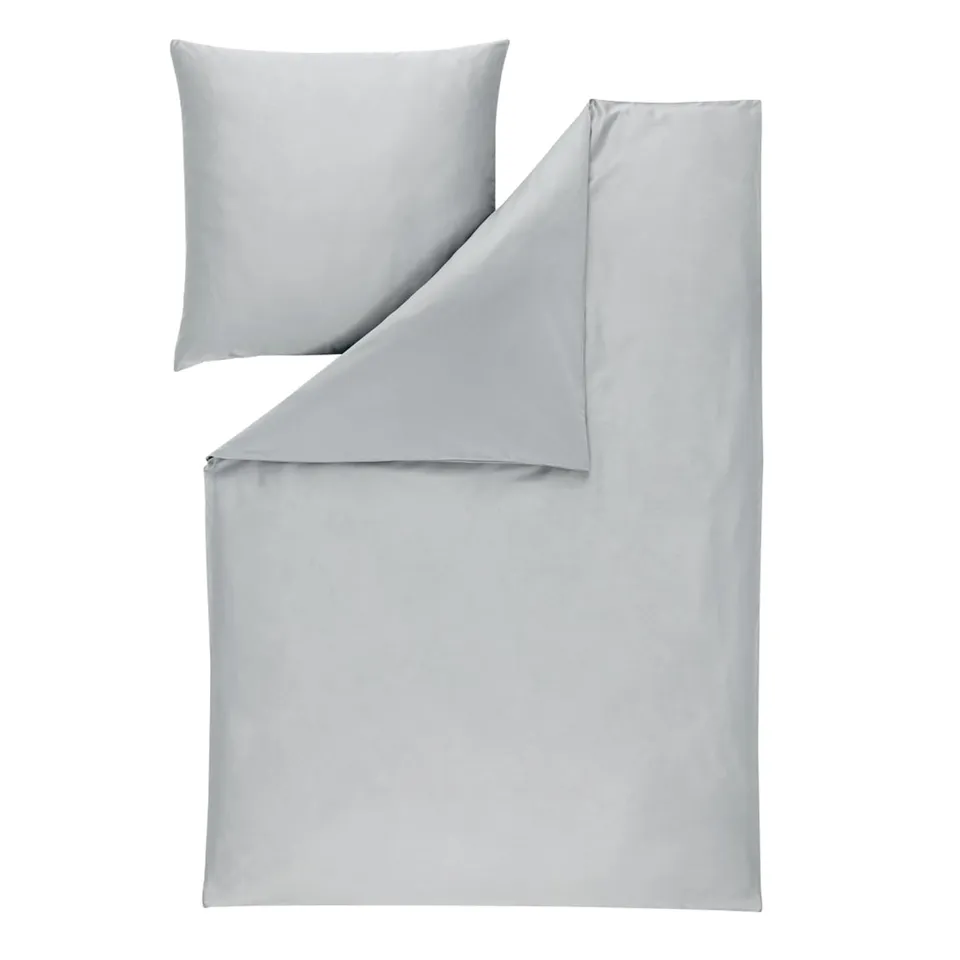 estella-uni-satin-bettw-sche-platin-mako-baumwolle image 1
