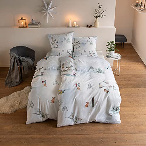estella-st-anton-kuschelflanell-bettw-sche-schnee-140x200-cm-70x90-cm image 5