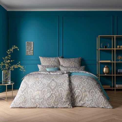 estella-fernanda-mako-satin-bettw-sche-silber-135x200-cm-80x80-cm-100-baumwolle image 4