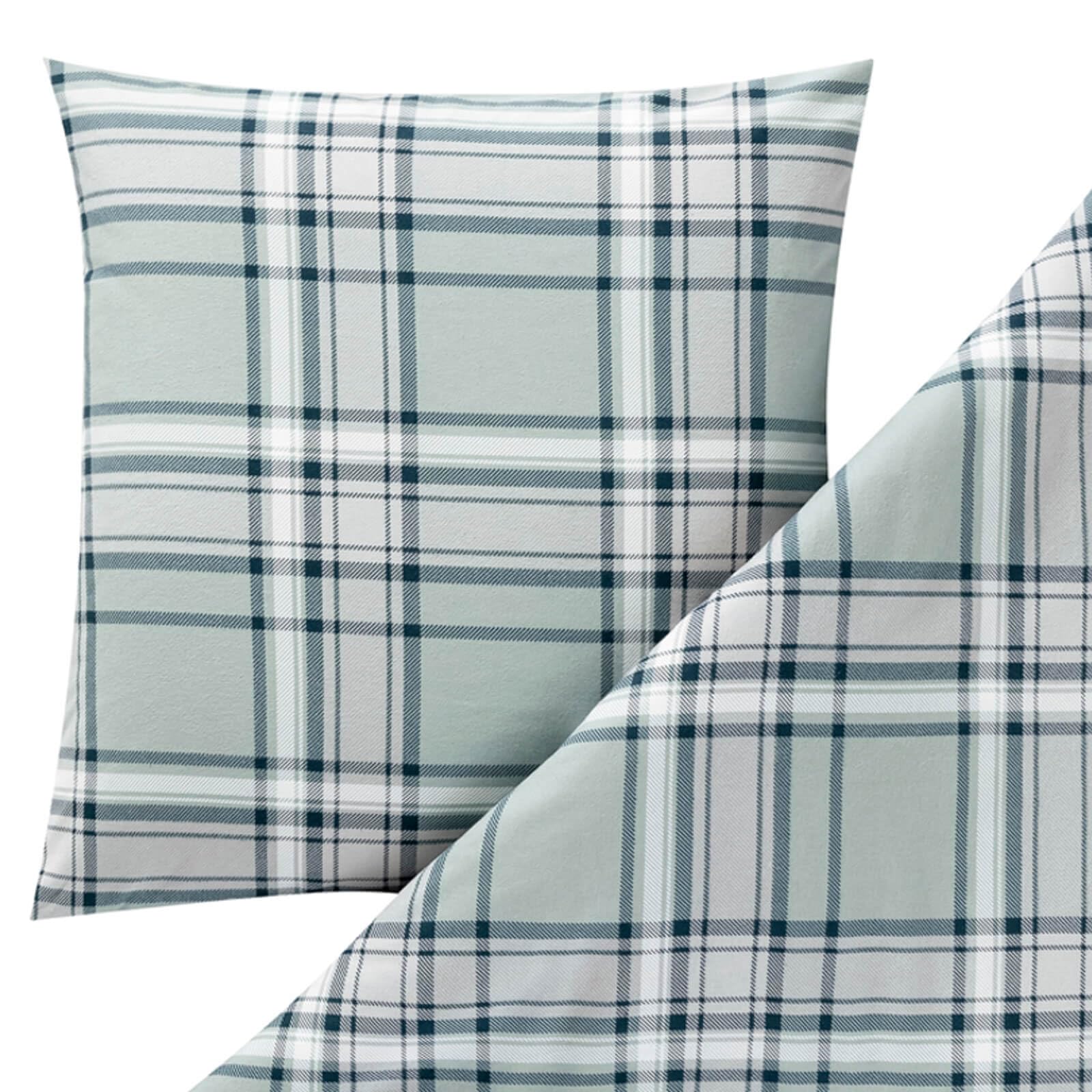 estella-bettw-sche-hannes-4459-kuschelflanell-karo-jade-155x220-cm image 2