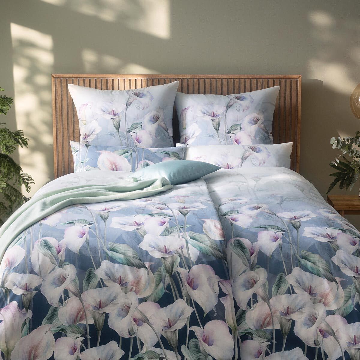 estella-carolin-satin-de-luxe-bettw-sche-navy-gro-blumige-premium-qualit-t image 3