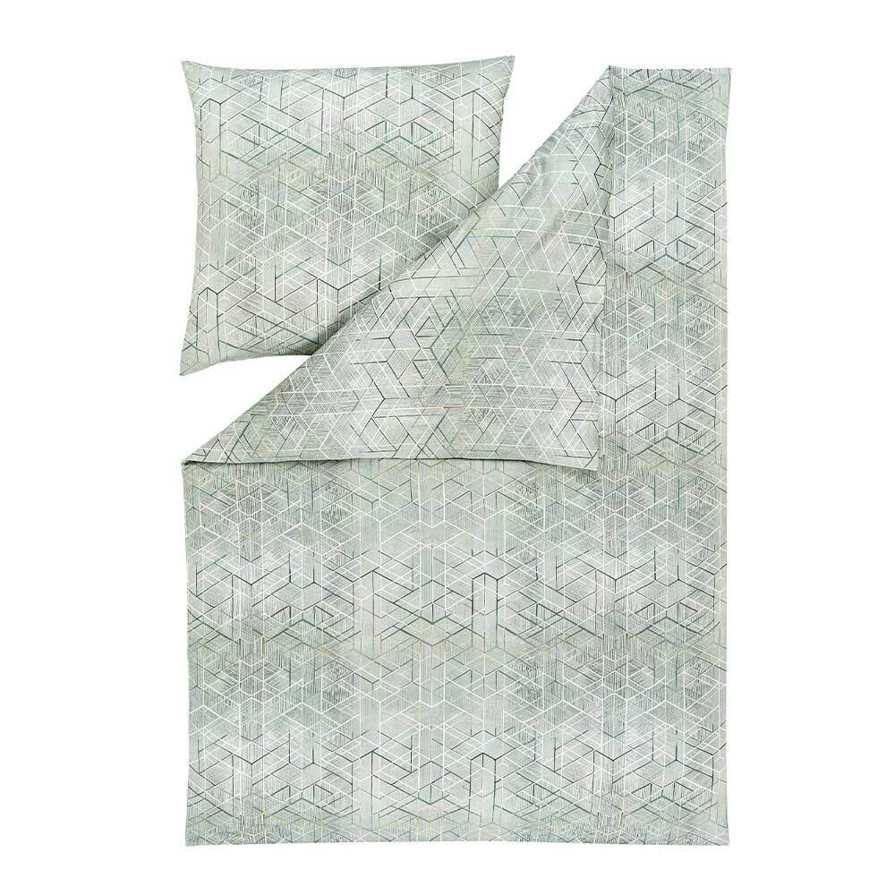 estella-mako-satin-bettw-sche-135x200-joaquin-khaki-rauten-gr-n-natur-7909-16 image 2