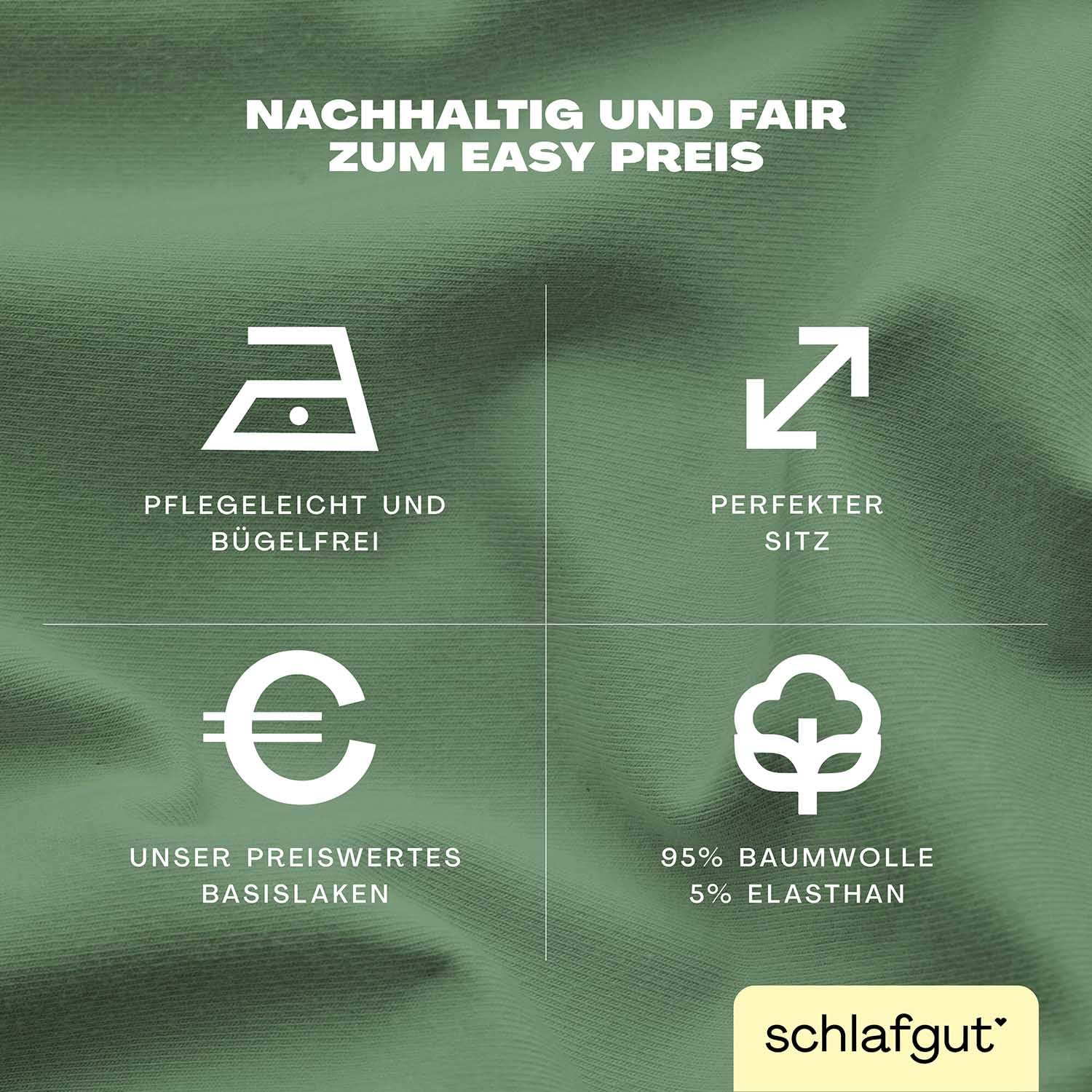 schlafgut-easy-jersey-elasthan-topper-spannbettlaken-180x200-bis-200x220-green-m image 2