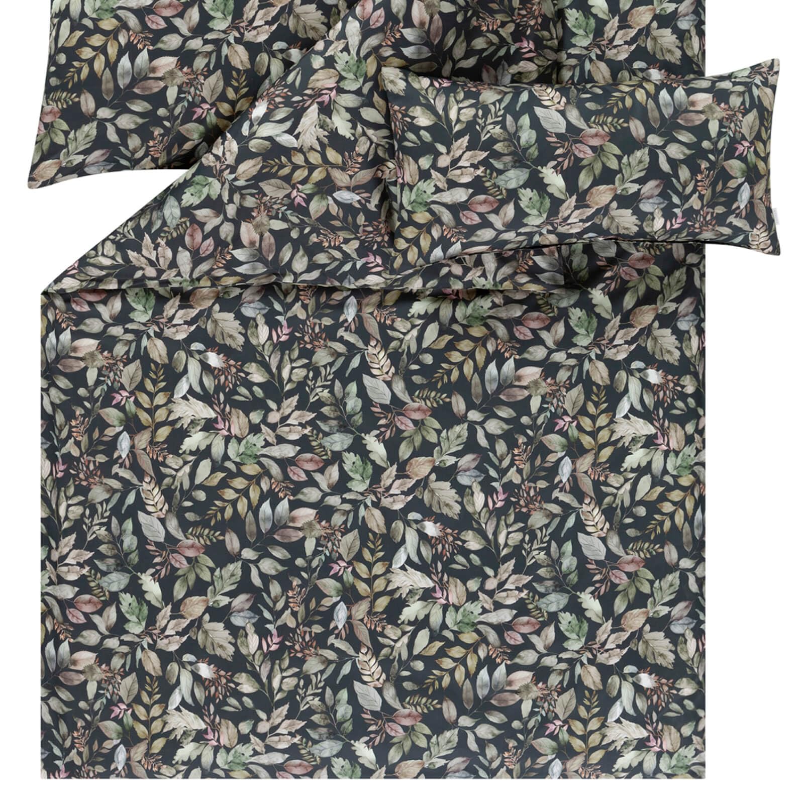 estella-mako-satin-bettw-sche-nadja-3-teilig-155x220-cm-anthrazit-bl-tter-gr-n image 3