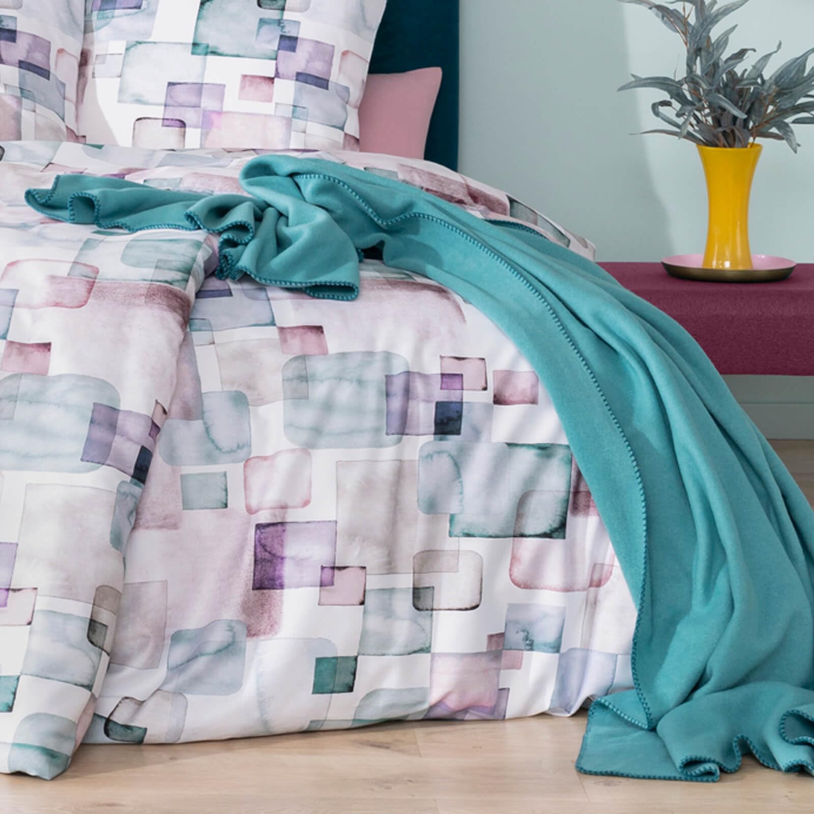 estella-mako-satin-bettw-sche-squares-2-teilig-155x220-cm-rosa-aquarell-quadrate image 7