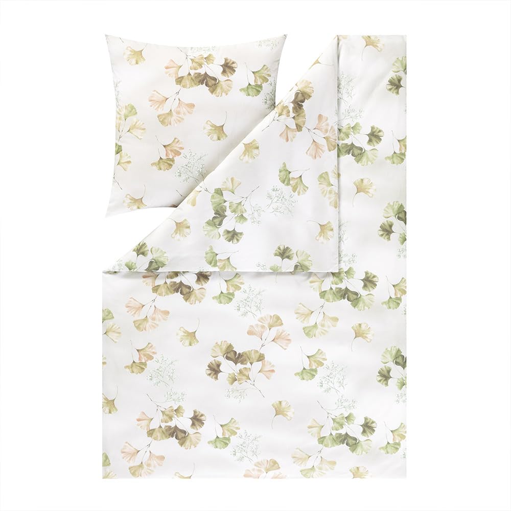 estella-bettw-sche-biloba-oliv-140x200-70x90-cm-kuschelflanell image 1