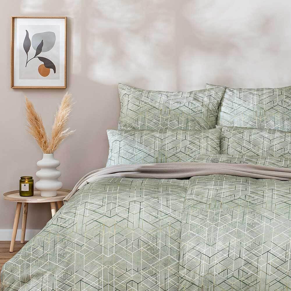 estella-mako-satin-bettw-sche-135x200-joaquin-khaki-rauten-gr-n-natur-7909-16 image 5