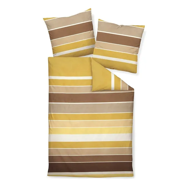 janine-j-d-mako-satin-bettw-sche-200x200-cm-2x-80x80-cm-leuchtendes-gold-braun image 1