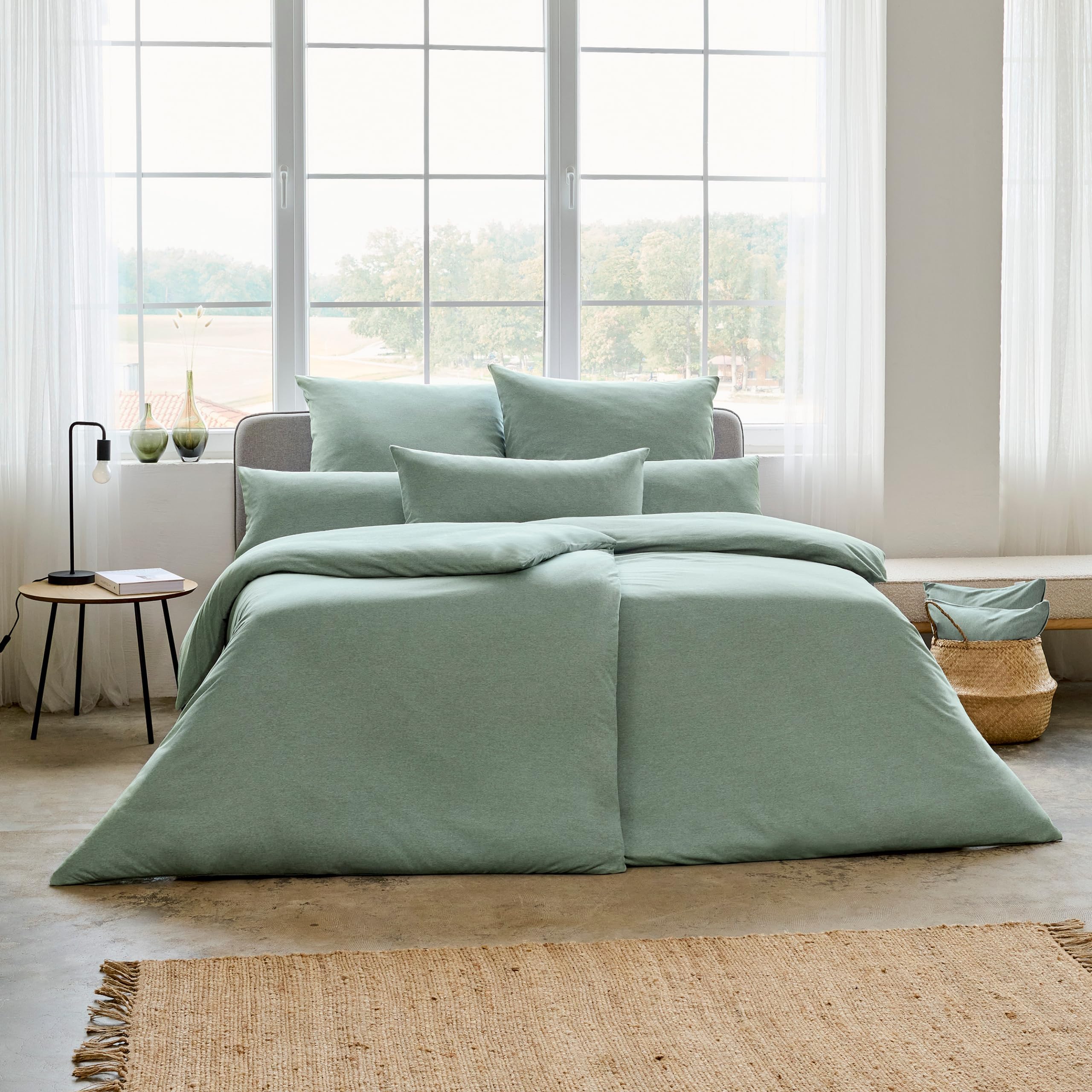 estella-interlock-jersey-bettw-sche-set-135x200-80x80-cm-mint-100-baumwolle image 2