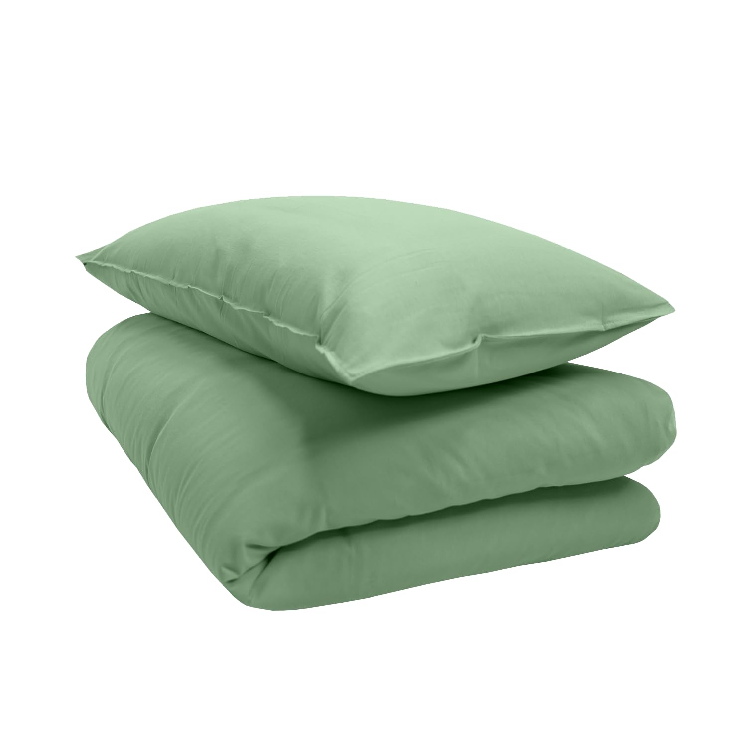 schlafgut-knitted-jersey-bettw-sche-set-135x200-cm-40x80-cm-green-mid image 1