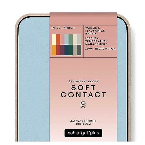 schlafgut-soft-contact-spannbettlaken-100x200-cm-baumwolle-blue-light image 8