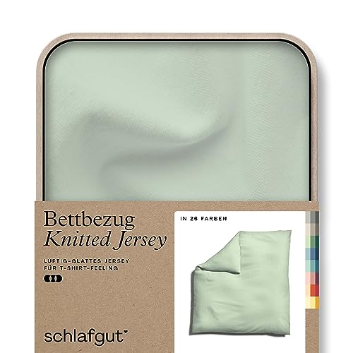 schlafgut-knitted-jersey-bettdecke-bezug-200x200-cm-green-light-uni-bio-baumwoll image 8