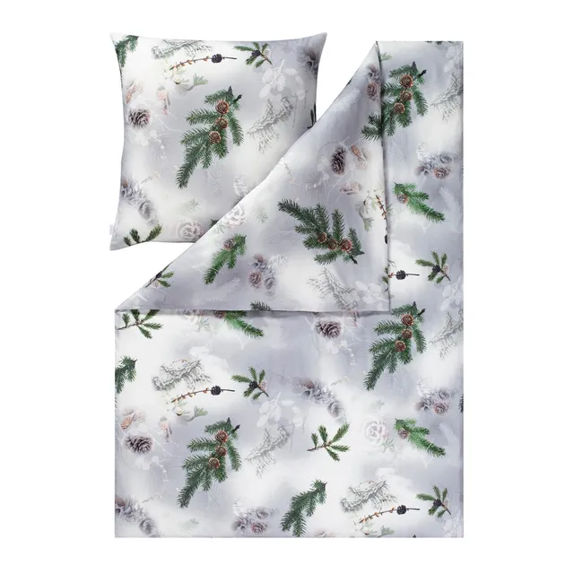 estella-kuschelflanell-bettw-sche-pine-twigs-4455-820-silber-155x220-cm image 1