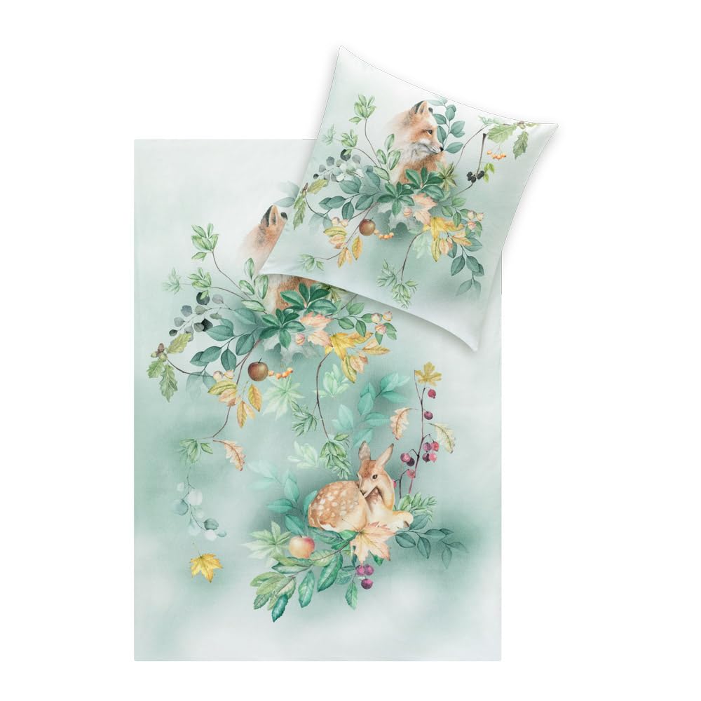 estella-bettw-sche-ferdinand-gr-n-140x200-70x90-cm-kuschelflanell image 1