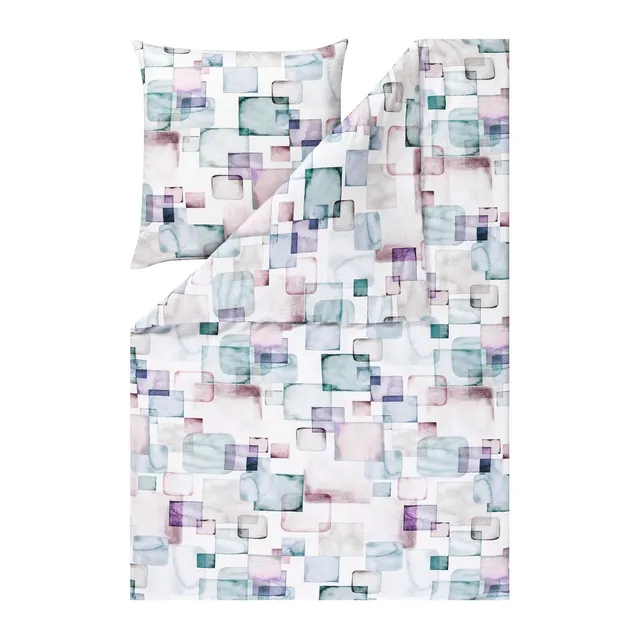 estella-mako-satin-bettw-sche-squares-2-teilig-155x220-cm-rosa-aquarell-quadrate image 1
