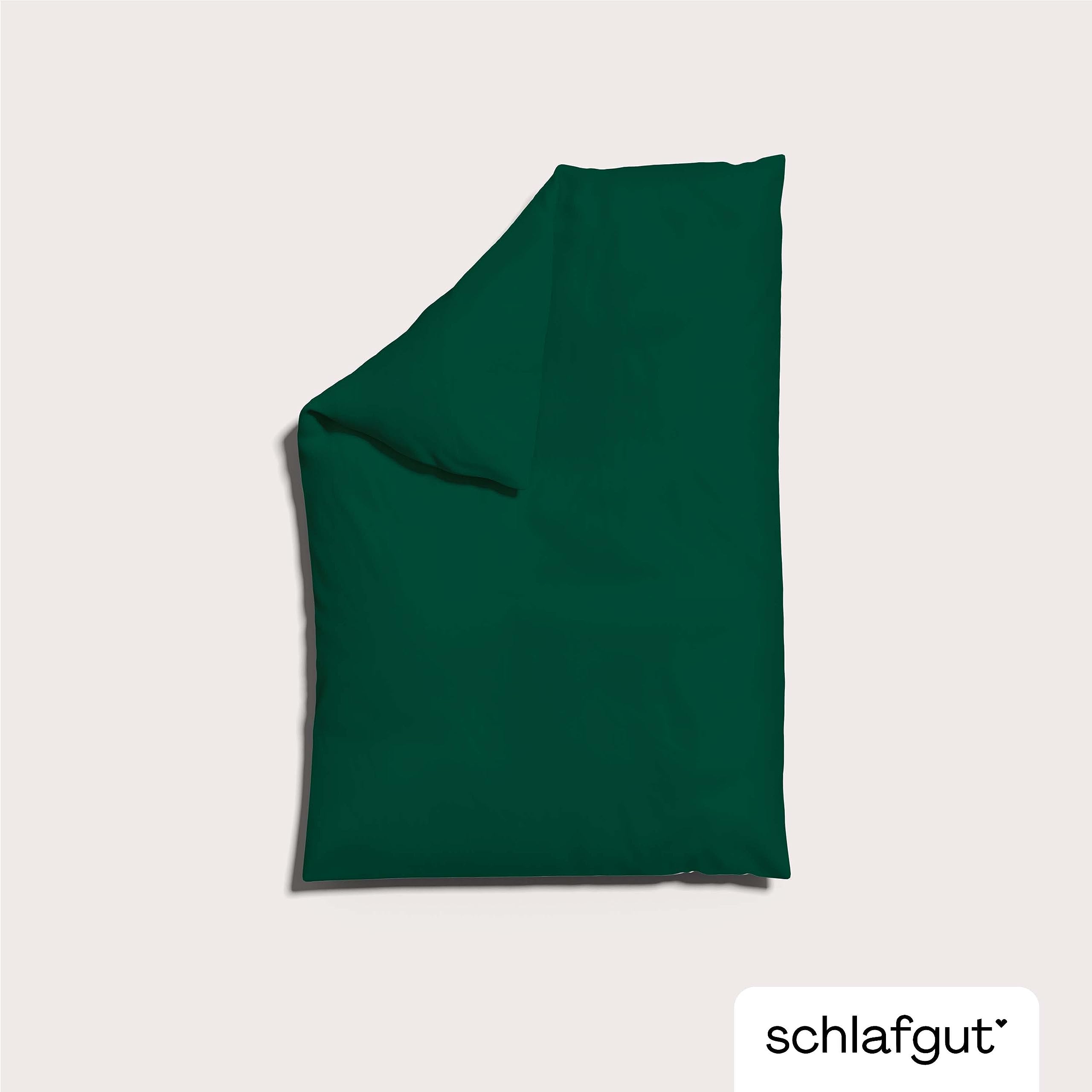 schlafgut-knitted-jersey-bettdecke-bezug-135x200-cm-green-deep-bio-baumwolle image 2