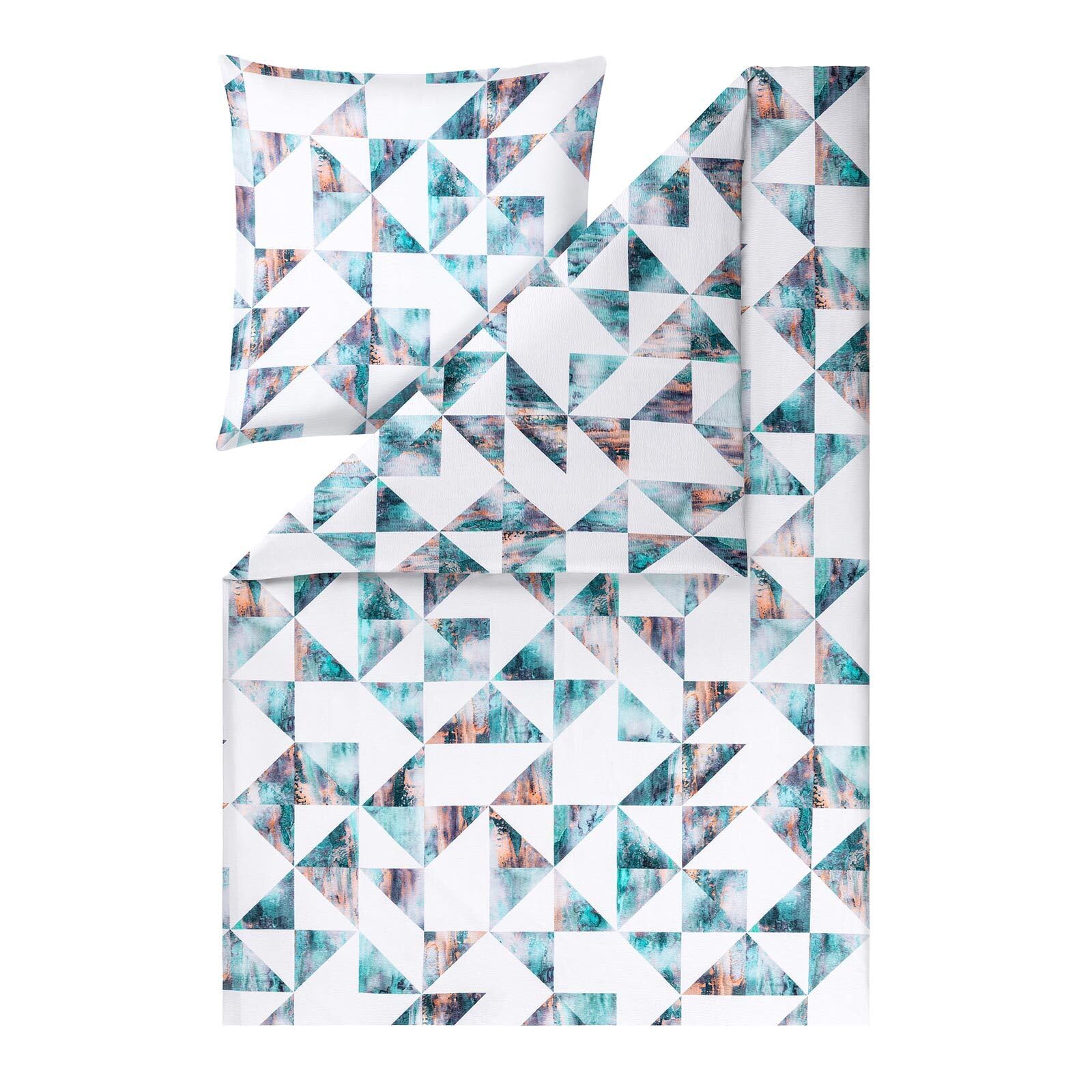 estella-bettw-sche-charlie-azur-140x200-cm-70x90-cm-seersucker-100-baumwolle image 1